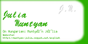 julia muntyan business card